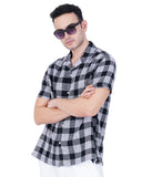 CUBAN COLLAR HONYCOMB  SHIRT