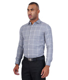 COTTON JAQUARD CHECKED FORMAL  SHIRT