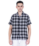 CUBAN COLLAR HONYCOMB  SHIRT
