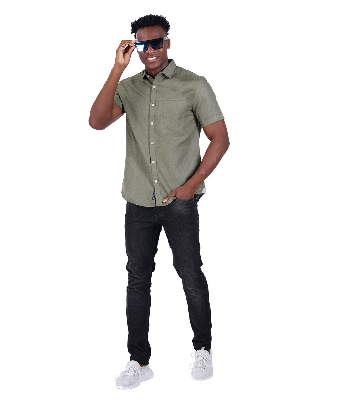 COTTON LINEN SOLID  SLIM FIT CASUAL SHIRT