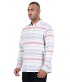 COTTON HORIZENTAL STRIPE CASUAL SHIRT