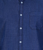 COTTON DENIM DOT  PRINTED CASUAL SHIRT