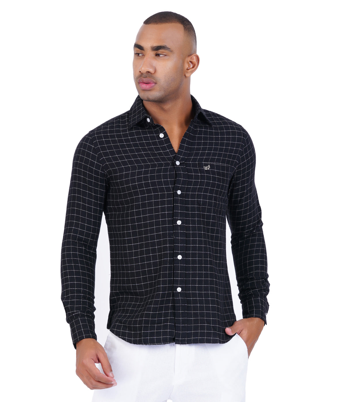 COTTON CHECKED CASUAL SHIRT