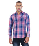 COTTON DENIM CHECKED  CASUAL SHIRT
