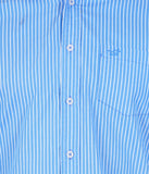 COTTON BLUE STRIPE  CASUAL SHIRT