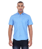COTTON BLUE STRIPE  CASUAL SHIRT