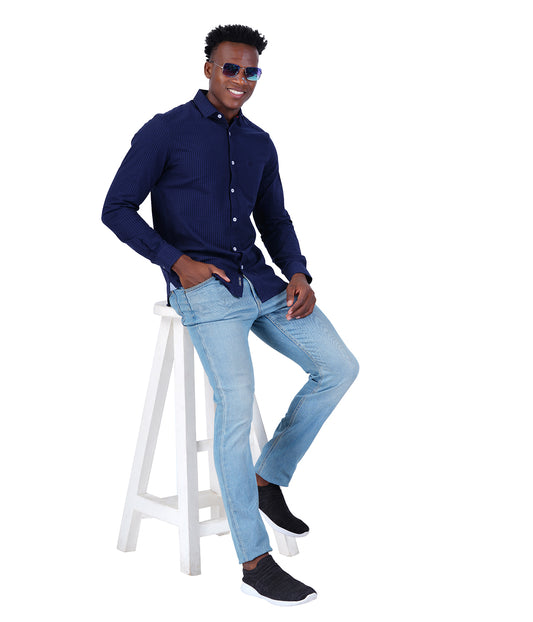 COTTON SEERSUCKER  CASUAL SHIRT