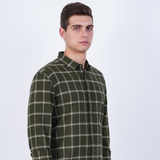 COTTON  TWILL  CHECKED  CASUAL SHIRT