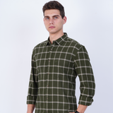 COTTON  TWILL  CHECKED  CASUAL SHIRT