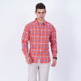 COTTON  TWILL  CHECKED  CASUAL SHIRT