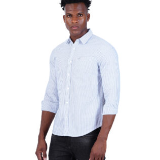 Shirt white and blue stripes