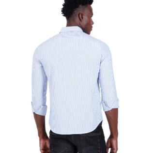 Shirt white and blue stripes