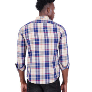 Shirt blue and white checks