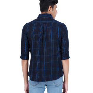 Shirt black and blue checks