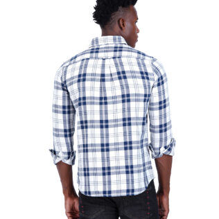 Shirt White and Blure Checked