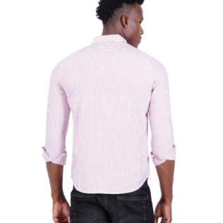 Shirt white and red stripes