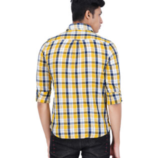 Shirt Yellow and blue checks