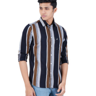Shirt black and brown stripes