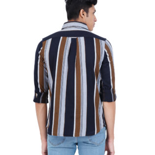 Shirt black and brown stripes