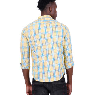 Shirt Yellow and blue checked