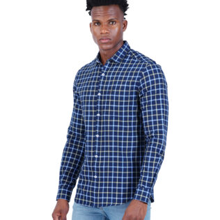 Shirt  blue and olive green checked