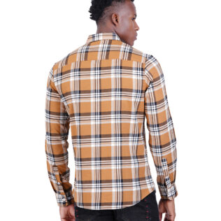 Shirt brown & white checks