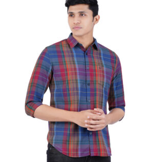 Shirt red and blue checks