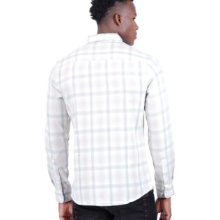 Shirt white and grey checks