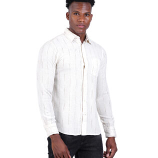 Shirt white and brown lines