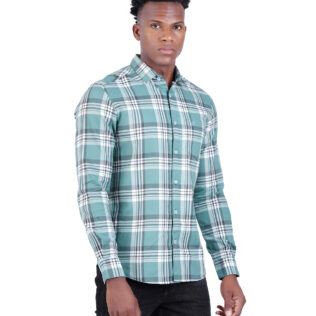 Shirt green and white