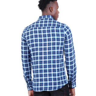 Shirt blue and white checks
