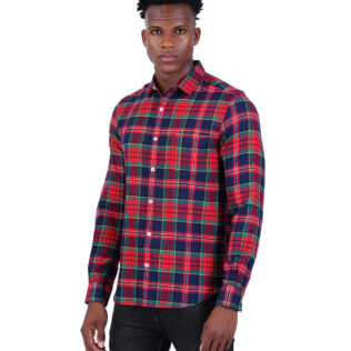 Shirt red and navy blue