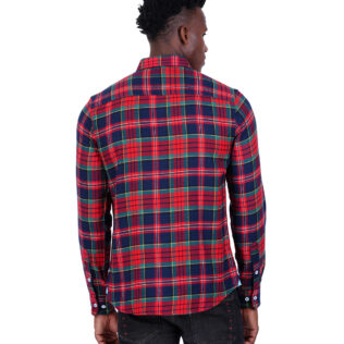 Shirt red and navy blue