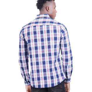 Shirt Navy blue & white checked