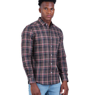 Shirt brown and red