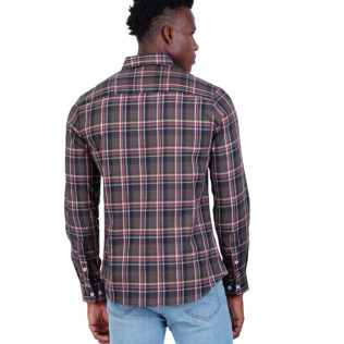 Shirt brown and red