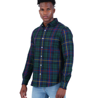 Shirt dark green and red
