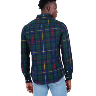Shirt dark green and red