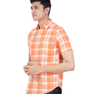 Shirt Orange checks