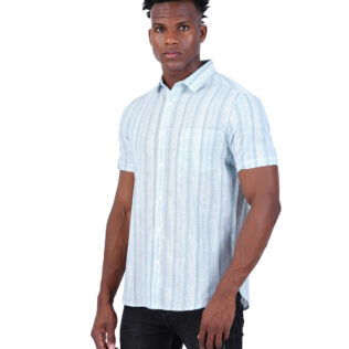 Shirt blue and white stipes