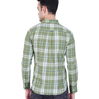 Shirt green and blue checks
