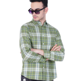 Shirt green and blue checks