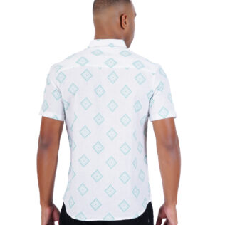 Shirt white and blue