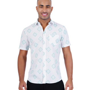 Shirt white and blue