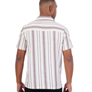 Shirt white and maroon stripes