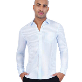 Shirt white and blue stripes