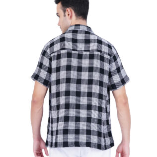 Shirt black and white checks