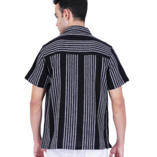 Shirt black and white stripes