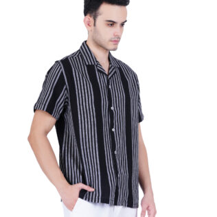 Shirt black and white stripes