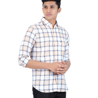 Shirt white and blue checks